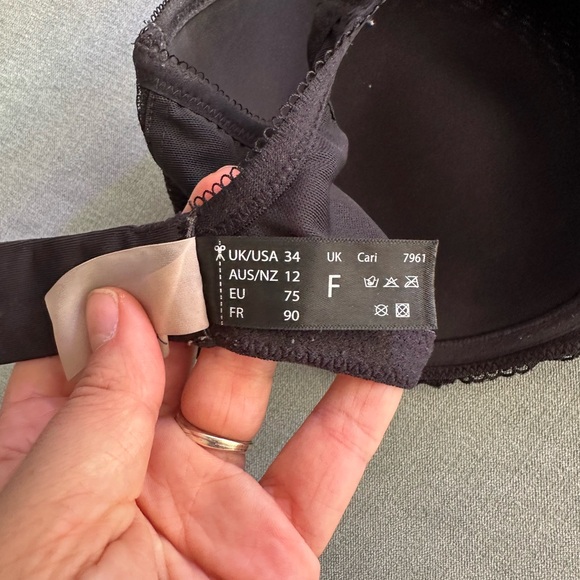 Panache 34F Black Women's Bra - Picture 8 of 10